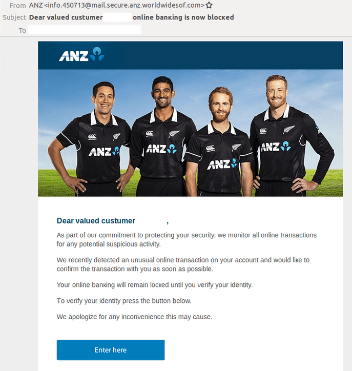 ANZ Email Scam