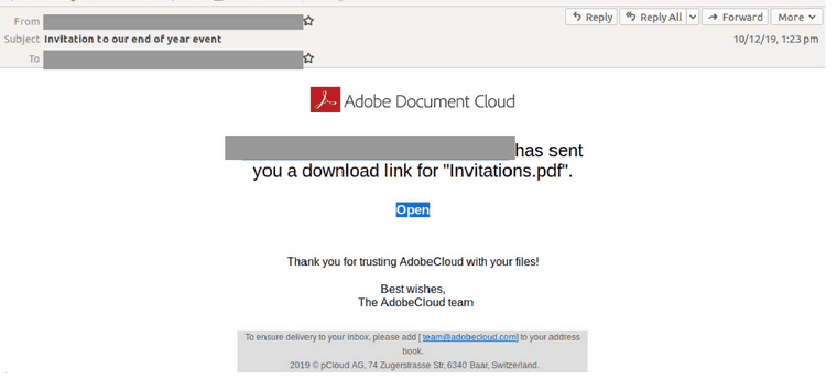 Adobe Email Scam