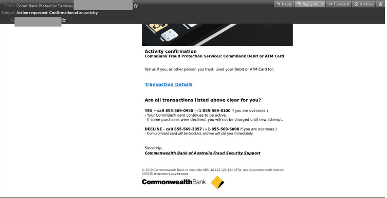 CommBank Email Scam