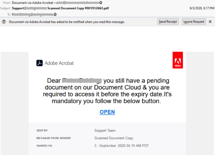 Adobe scam