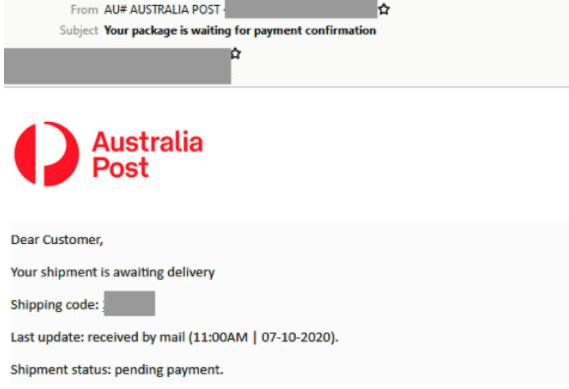 Australia Post Scam 