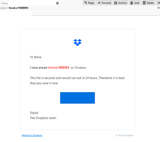 Dropbox scam 