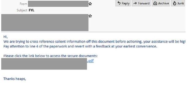 Secure docs scam